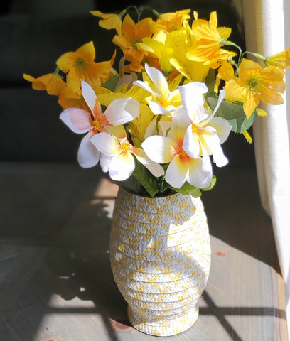Yellow Hand Designed Vase